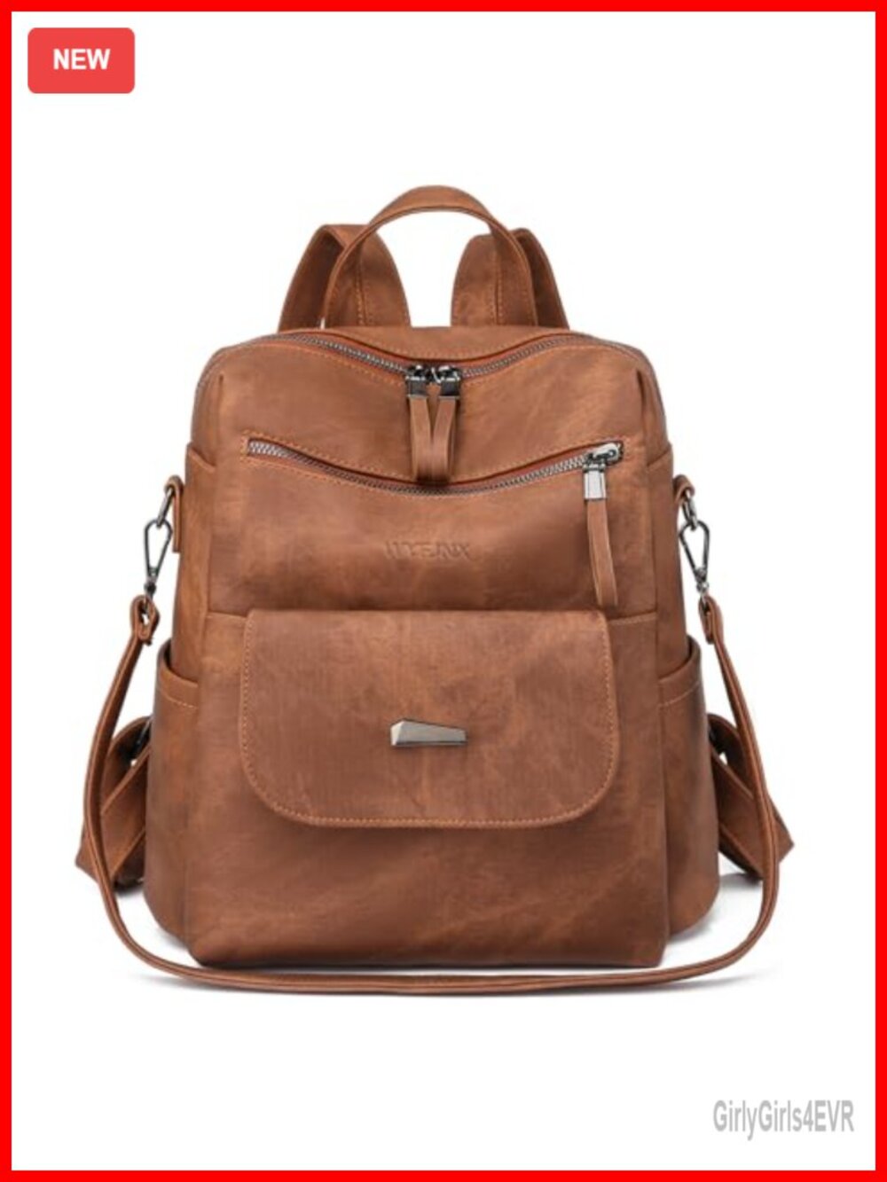 PU Leather Small Backpack Purse Convertible Shoulder Bag Waterproof Handbag